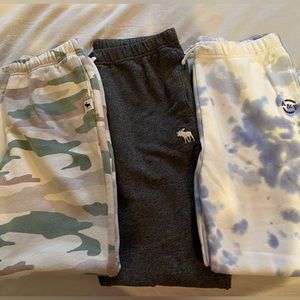 3 pairs of Abercrombie Kids girls sweatpants- size L 10/12